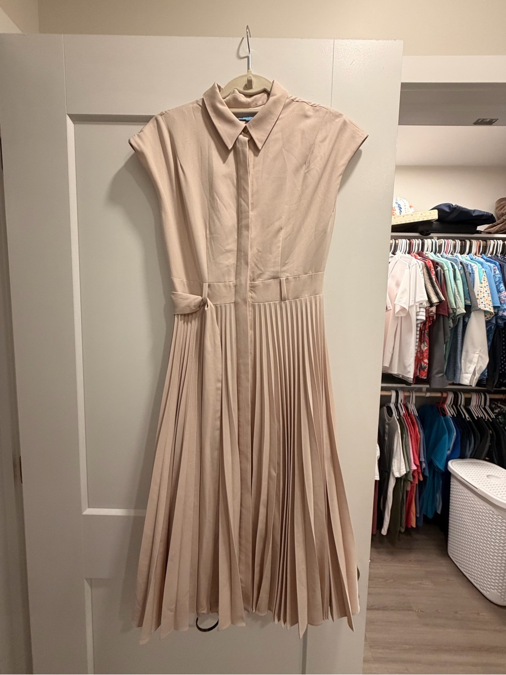 ANTONIO MELANI Pleated tie-waist dress